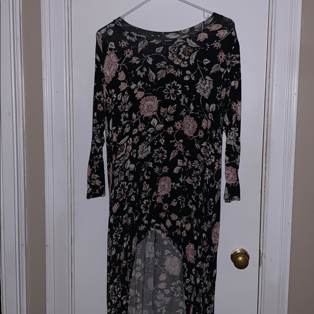 High low Floral Shirt Dress